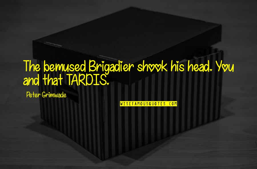 Doctor Who Tardis Quotes By Peter Grimwade: The bemused Brigadier shook his head. You and