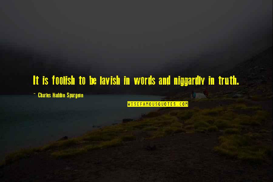 Doctoroff Thomas Quotes By Charles Haddon Spurgeon: It is foolish to be lavish in words