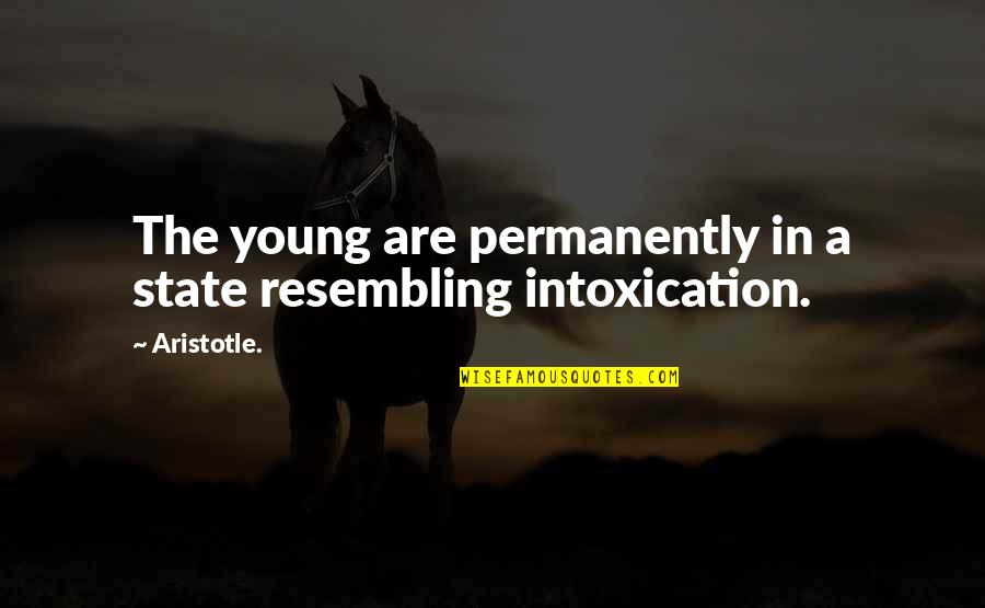 Dodashvilis Quotes By Aristotle.: The young are permanently in a state resembling