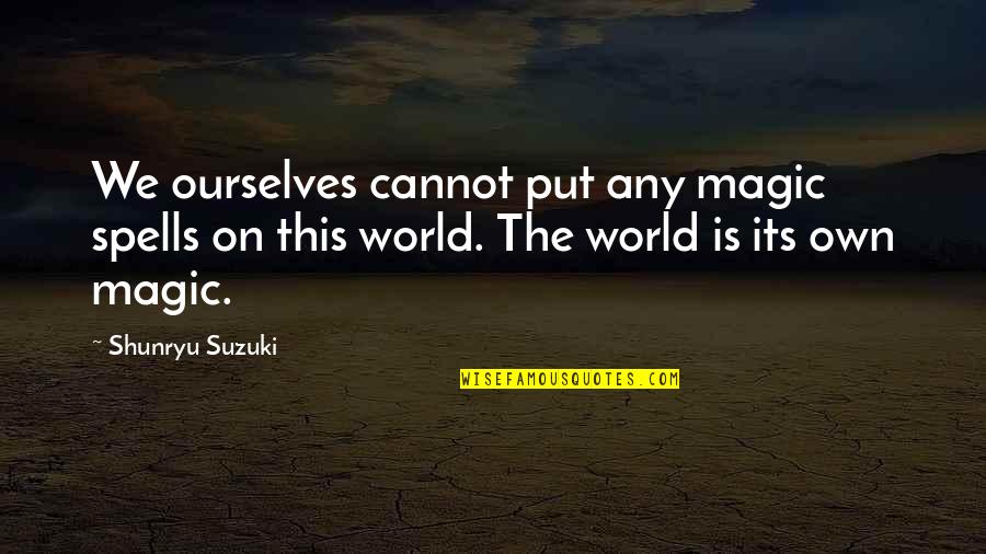 Dodelijke Ongelukken Quotes By Shunryu Suzuki: We ourselves cannot put any magic spells on Dodelijke Ongelukken Quotes By Shunryu Suzuki: We ourselves cannot put any magic spells on