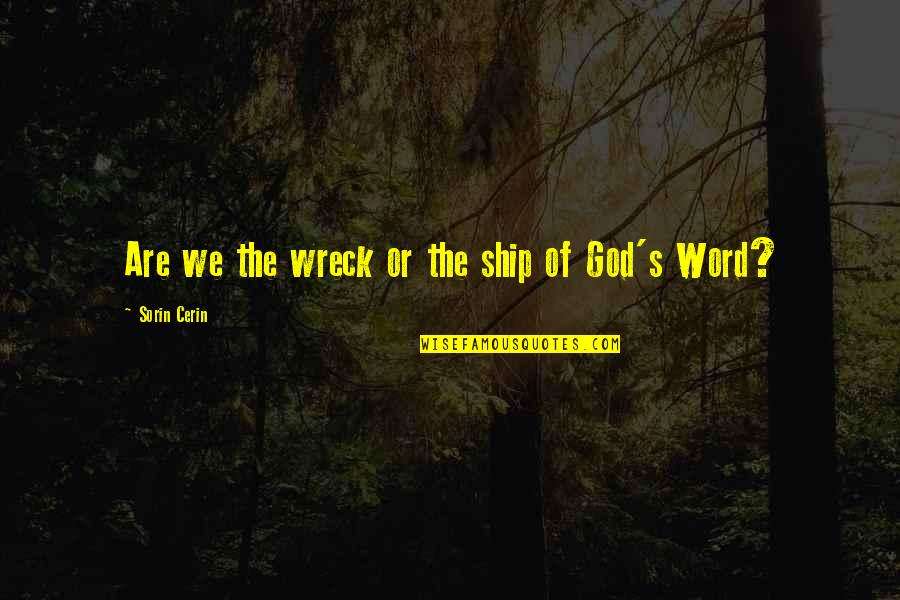 Dodgeball Stiller Quotes By Sorin Cerin: Are we the wreck or the ship of