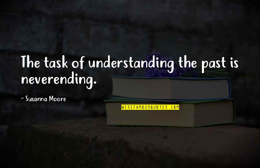 Dodging Death Quotes By Susanna Moore: The task of understanding the past is neverending.