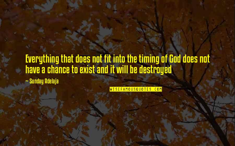 Does God Exist Quotes By Sunday Adelaja: Everything that does not fit into the timing Does God Exist Quotes By Sunday Adelaja: Everything that does not fit into the timing