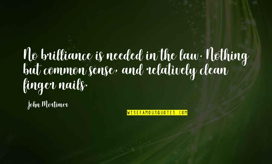 Does He Like Me Or Not Quotes By John Mortimer: No brilliance is needed in the law. Nothing