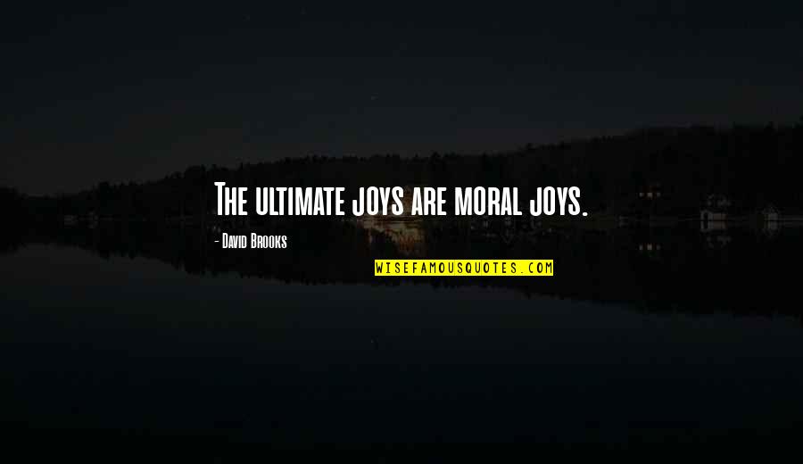 Does Turnitin Recognise Quotes By David Brooks: The ultimate joys are moral joys.