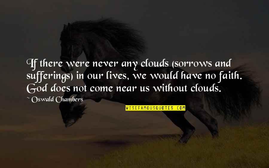 Does Were Quotes By Oswald Chambers: If there were never any clouds (sorrows and