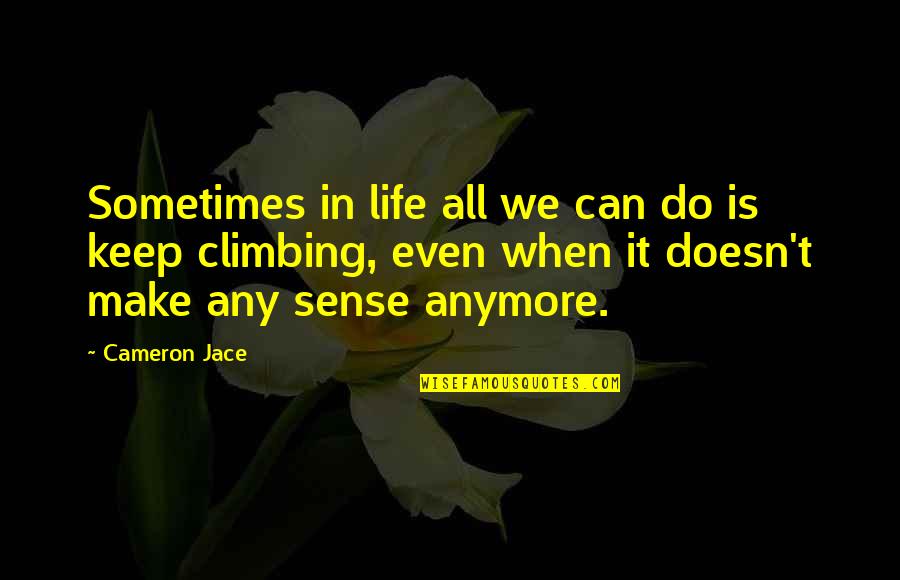 Doesn T Make Sense Quotes By Cameron Jace: Sometimes in life all we can do is
