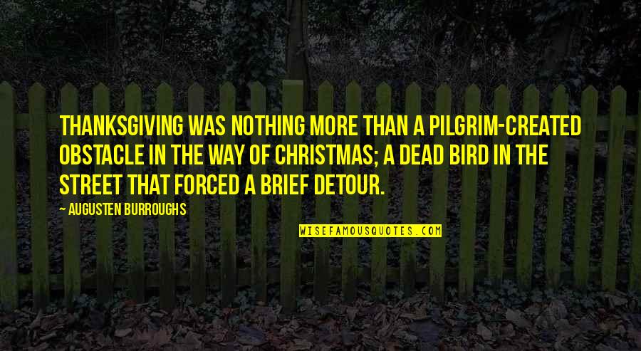 Doesnt Change Quotes By Augusten Burroughs: Thanksgiving was nothing more than a pilgrim-created obstacle