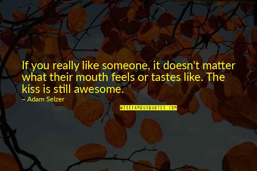 Doesn't Like You Quotes By Adam Selzer: If you really like someone, it doesn't matter