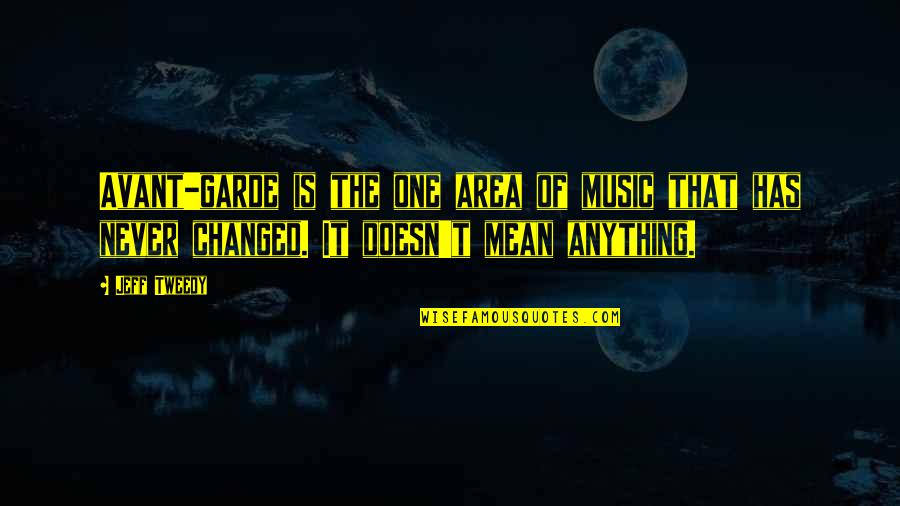 Doesn't Mean Anything Quotes By Jeff Tweedy: Avant-garde is the one area of music that