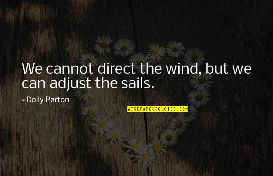 Dog And Beach Quotes By Dolly Parton: We cannot direct the wind, but we can