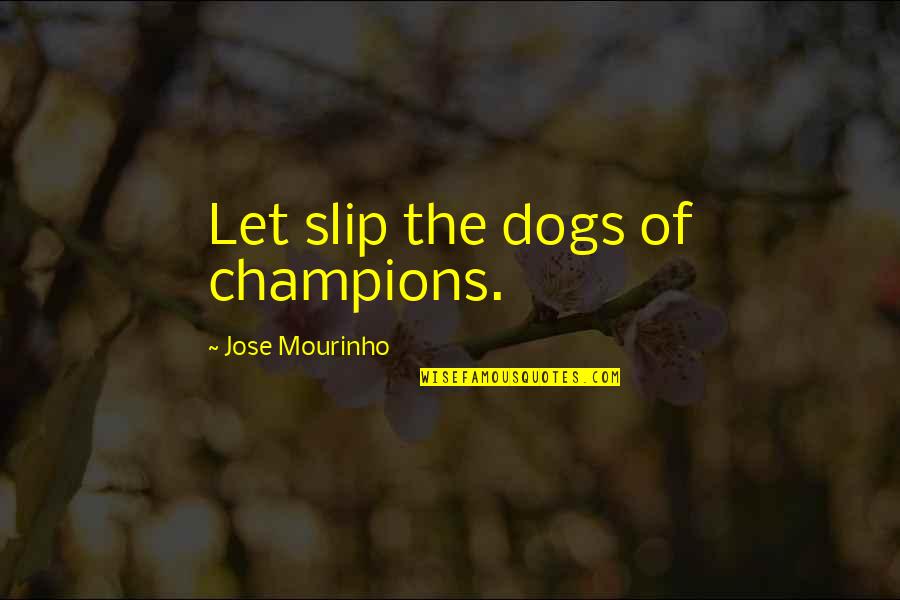 Dog And Football Quotes By Jose Mourinho: Let slip the dogs of champions.