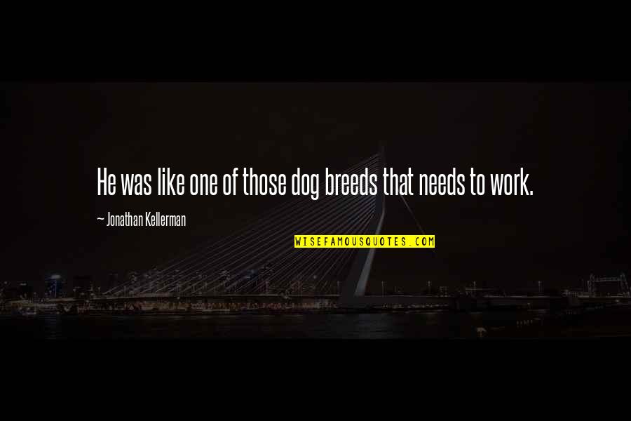 Dog Breeds Quotes By Jonathan Kellerman: He was like one of those dog breeds