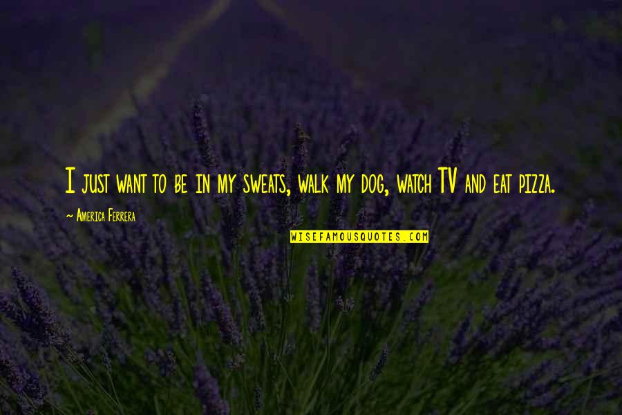 Dog Eat Dog Quotes By America Ferrera: I just want to be in my sweats,