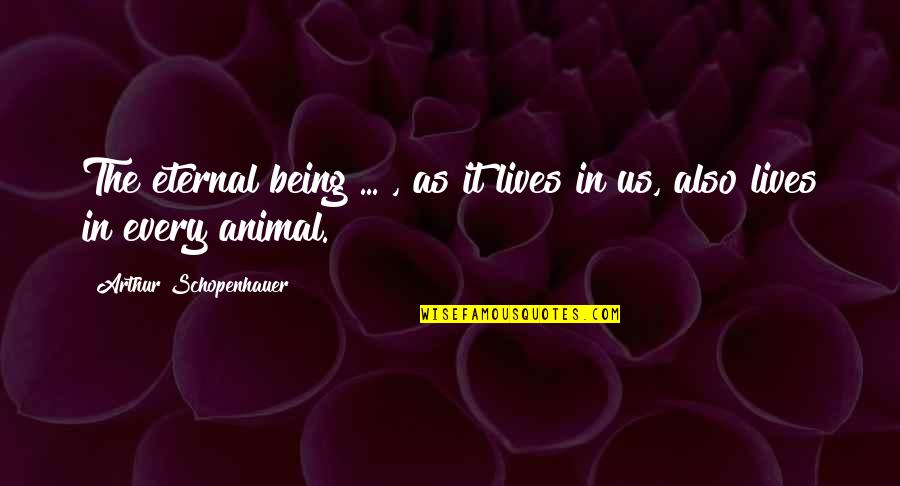 Dog Killers Quotes By Arthur Schopenhauer: The eternal being ... , as it lives