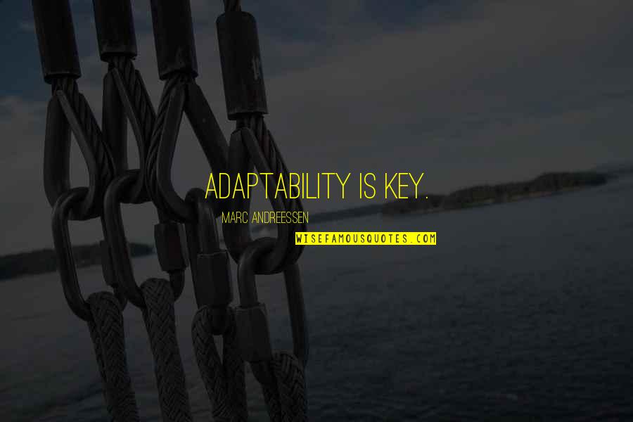 Dog Like Mammal Quotes By Marc Andreessen: Adaptability is key. Dog Like Mammal Quotes By Marc Andreessen: Adaptability is key.