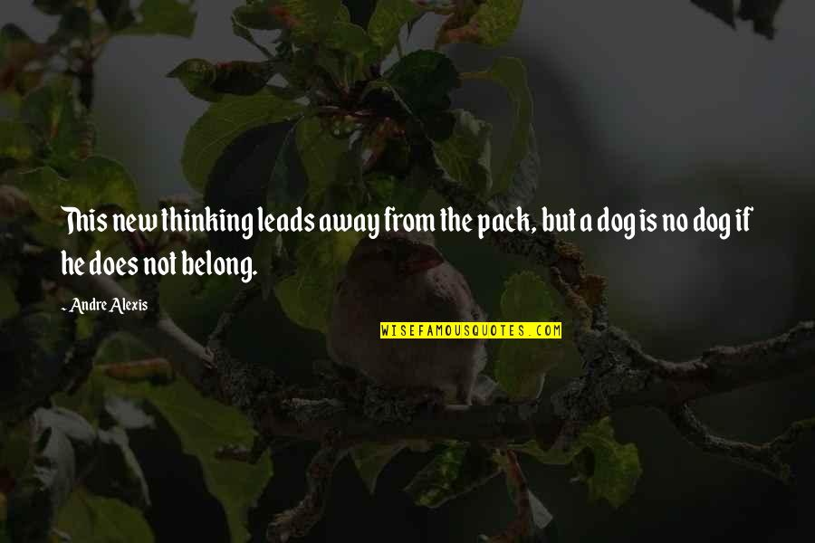 Dog Pack Quotes By Andre Alexis: This new thinking leads away from the pack,