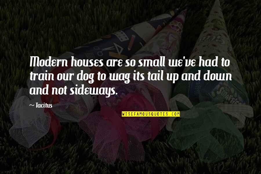 Dog Tail Quotes By Tacitus: Modern houses are so small we've had to