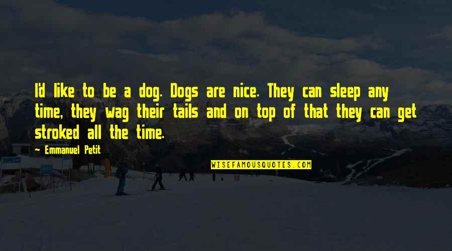 Dog Tails Quotes By Emmanuel Petit: I'd like to be a dog. Dogs are