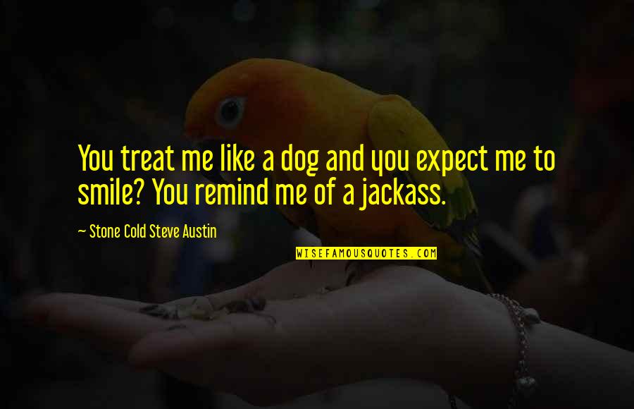 Dog Treat Quotes By Stone Cold Steve Austin: You treat me like a dog and you Dog Treat Quotes By Stone Cold Steve Austin: You treat me like a dog and you