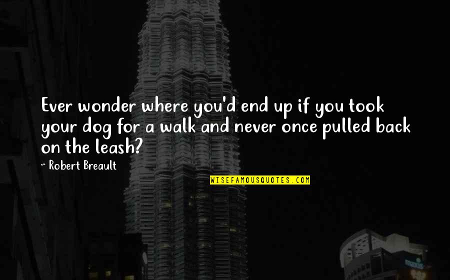 Dog Walk Quotes By Robert Breault: Ever wonder where you'd end up if you