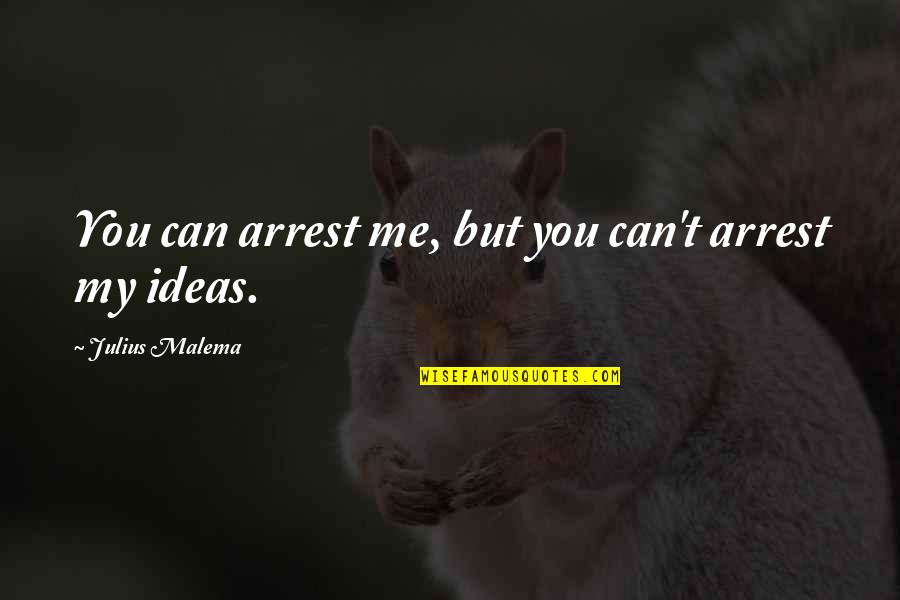 Dog Wise Quotes By Julius Malema: You can arrest me, but you can't arrest
