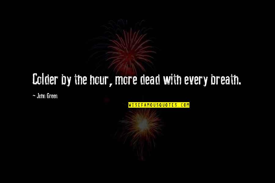 Dogbert Financial Advisor Quotes By John Green: Colder by the hour, more dead with every Dogbert Financial Advisor Quotes By John Green: Colder by the hour, more dead with every