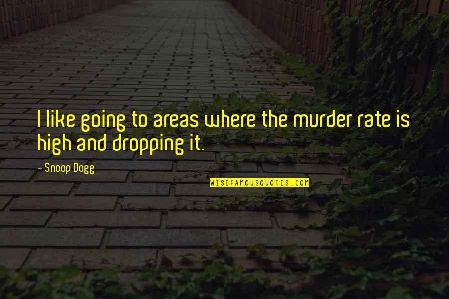 Dogg Quotes By Snoop Dogg: I like going to areas where the murder