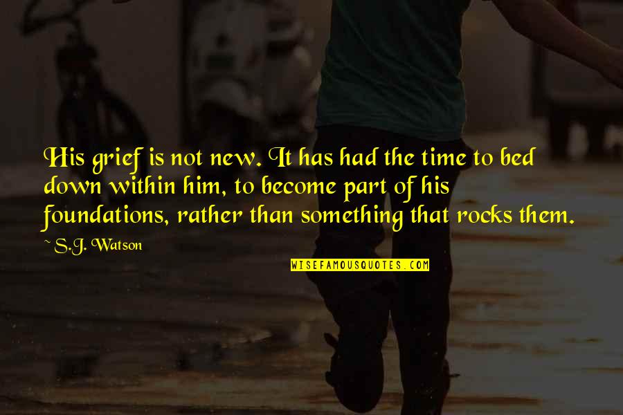 Dogit Quotes By S.J. Watson: His grief is not new. It has had