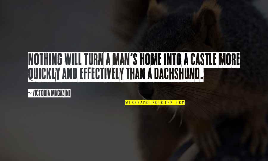 Dogs And Home Quotes By Victoria Magazine: Nothing will turn a man's home into a