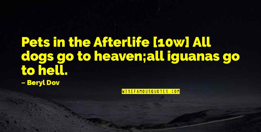Dogs Pets Quotes By Beryl Dov: Pets in the Afterlife [10w] All dogs go