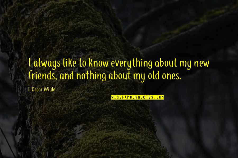Dogwood Tree Quotes By Oscar Wilde: I always like to know everything about my