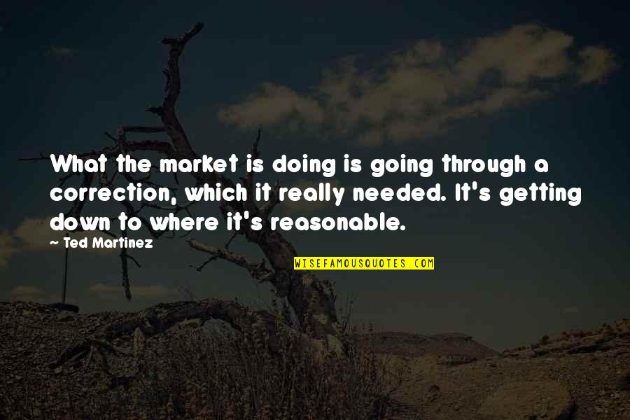 Doing Everything For Love Quotes By Ted Martinez: What the market is doing is going through