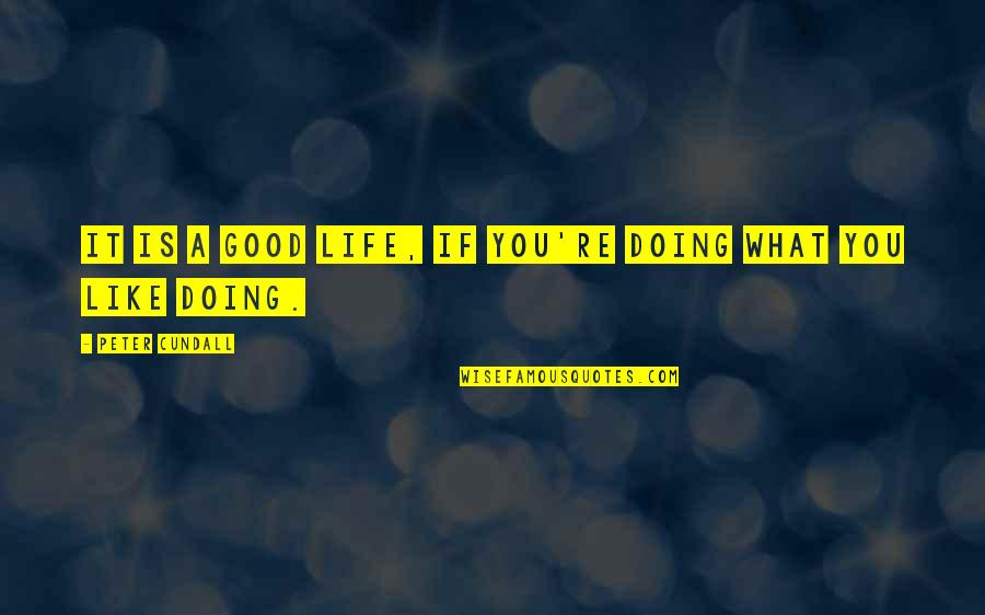 Doing Good In Life Quotes By Peter Cundall: It is a good life, if you're doing