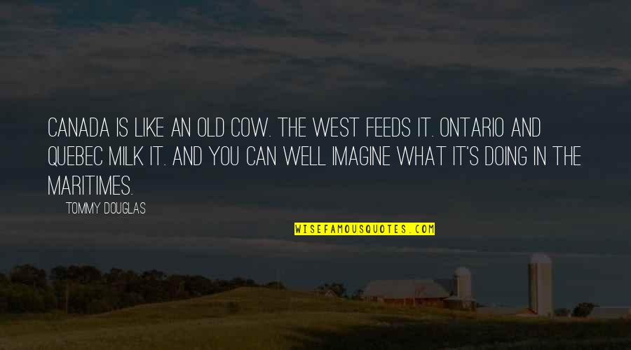 Doing It Well Quotes By Tommy Douglas: Canada is like an old cow. The West