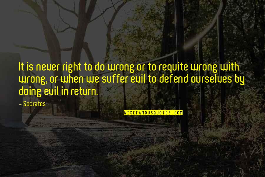 Doing It Wrong Quotes By Socrates: It is never right to do wrong or