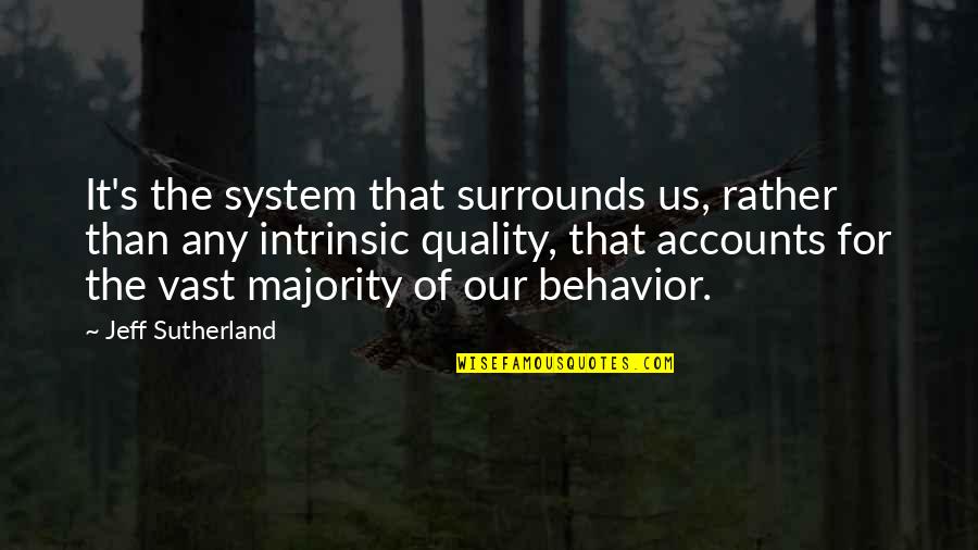 Doing Service For Others Quotes By Jeff Sutherland: It's the system that surrounds us, rather than