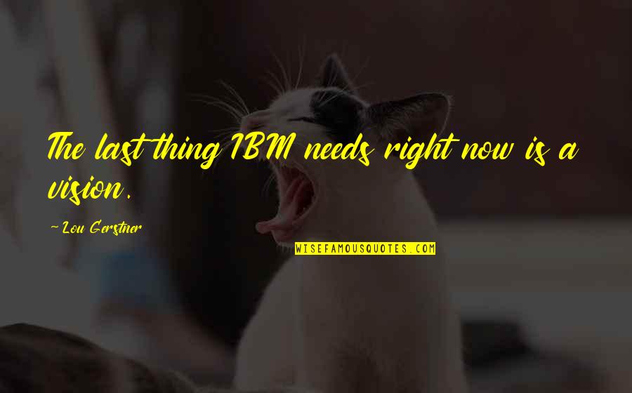 Doing The Laundry Quotes By Lou Gerstner: The last thing IBM needs right now is Doing The Laundry Quotes By Lou Gerstner: The last thing IBM needs right now is