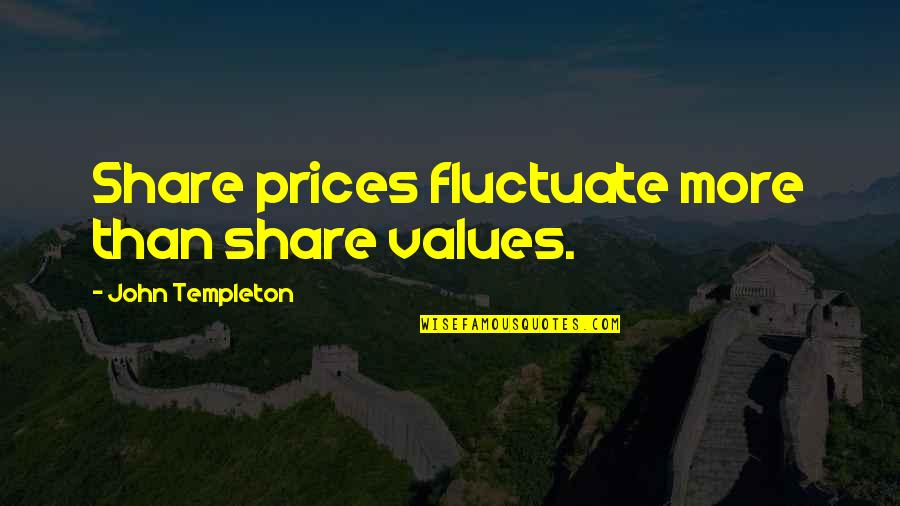 Doing Things We Don't Want To Do Quotes By John Templeton: Share prices fluctuate more than share values.