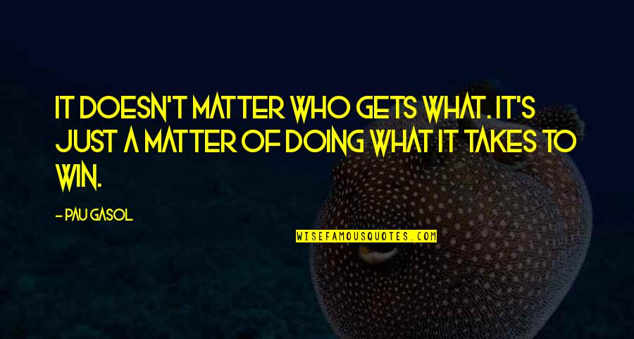 Doing What It Takes To Win Quotes By Pau Gasol: It doesn't matter who gets what. It's just