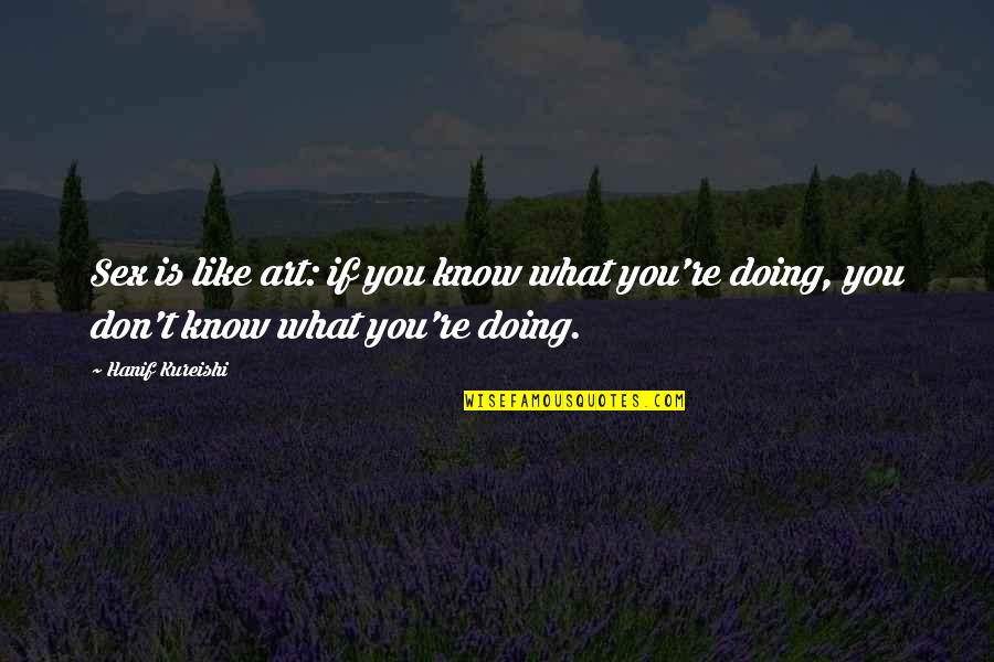 Doing What You Like Quotes By Hanif Kureishi: Sex is like art: if you know what
