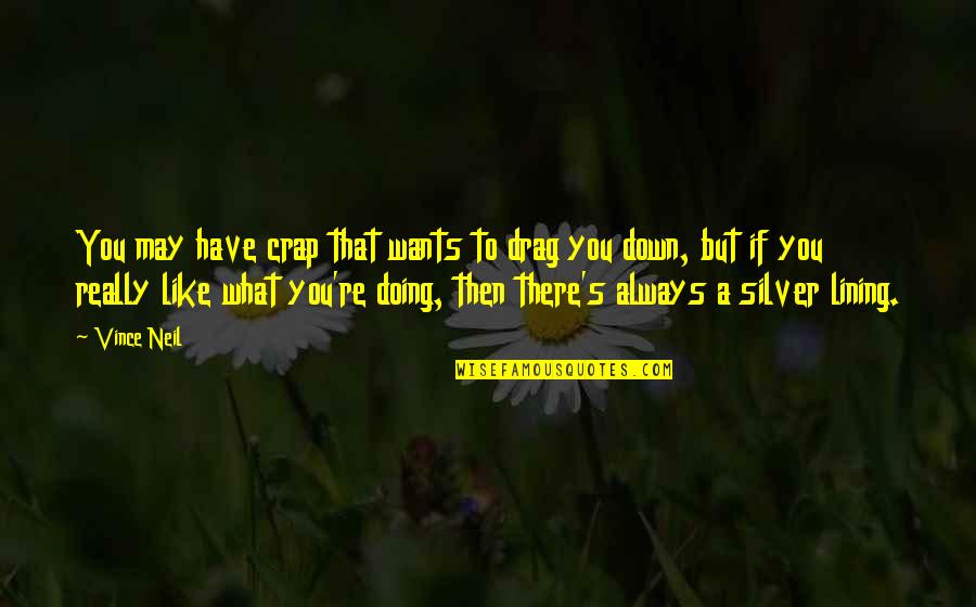Doing What You Want Quotes By Vince Neil: You may have crap that wants to drag