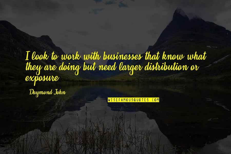Doing Work Quotes By Daymond John: I look to work with businesses that know