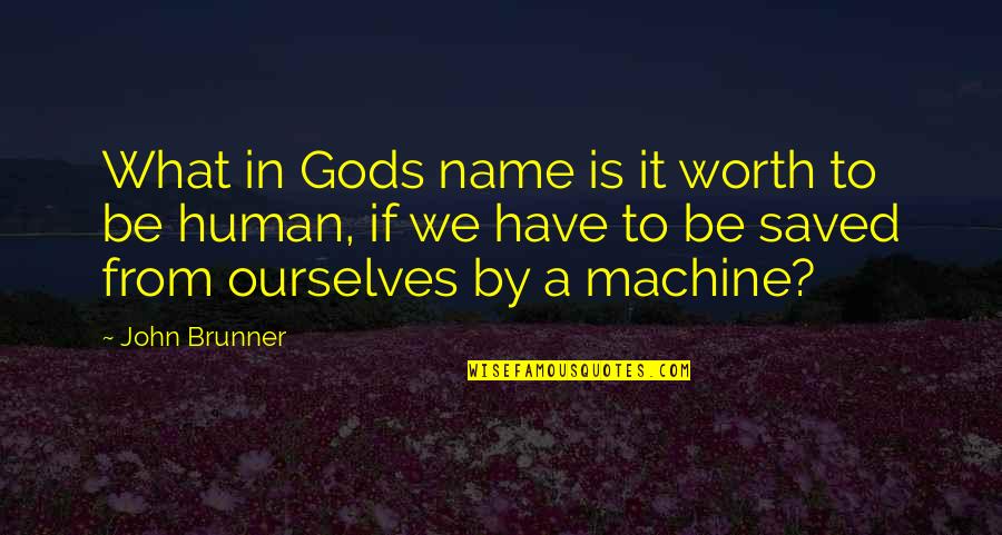 Doireann Glackin Quotes By John Brunner: What in Gods name is it worth to Doireann Glackin Quotes By John Brunner: What in Gods name is it worth to