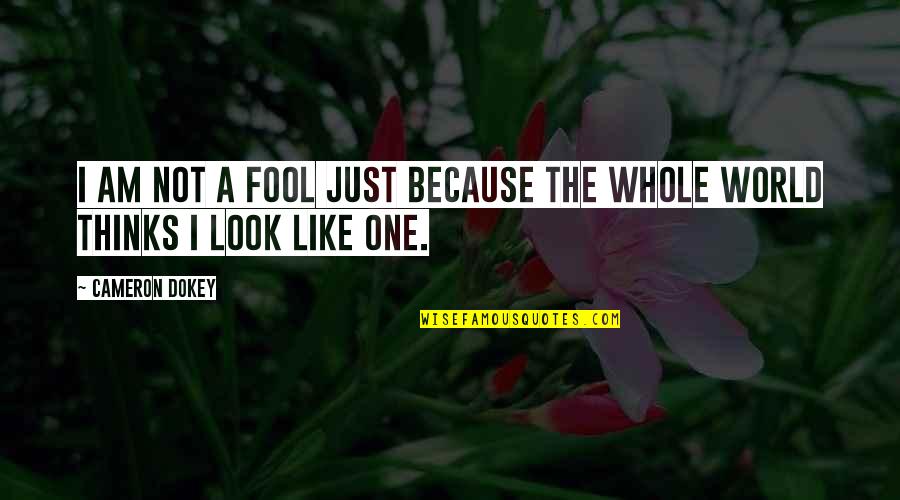 Dokey Quotes By Cameron Dokey: I am not a fool just because the
