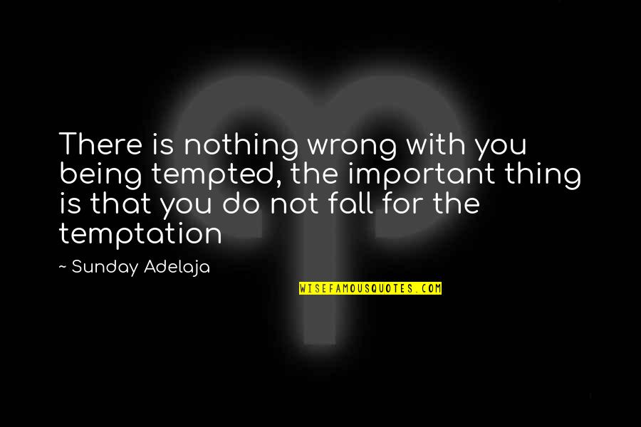 Doksanlar Quotes By Sunday Adelaja: There is nothing wrong with you being tempted,