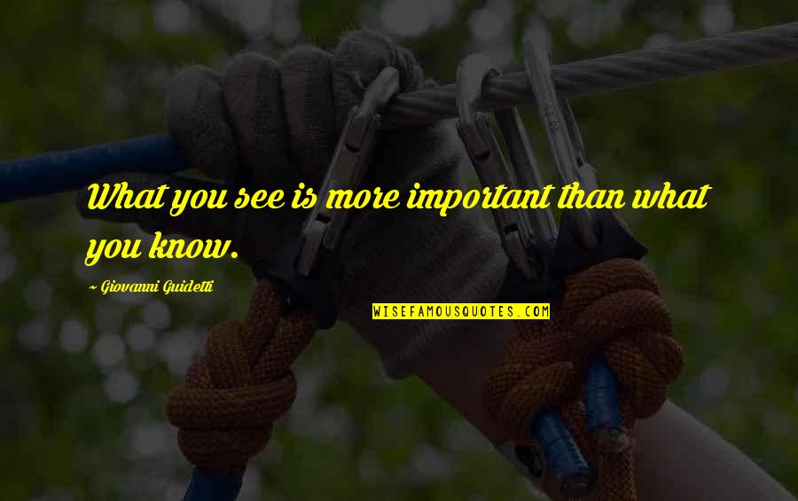 Dolega Panama Quotes By Giovanni Guidetti: What you see is more important than what