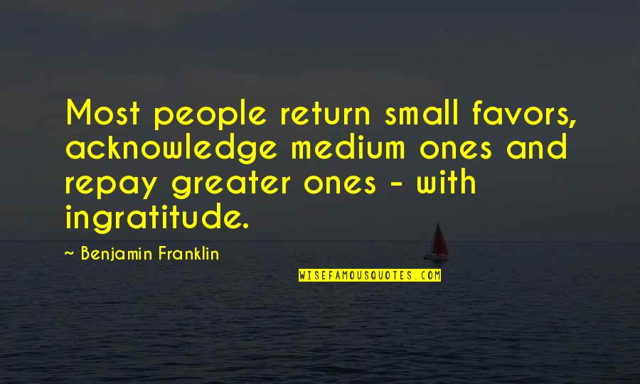 Dolent Quotes By Benjamin Franklin: Most people return small favors, acknowledge medium ones