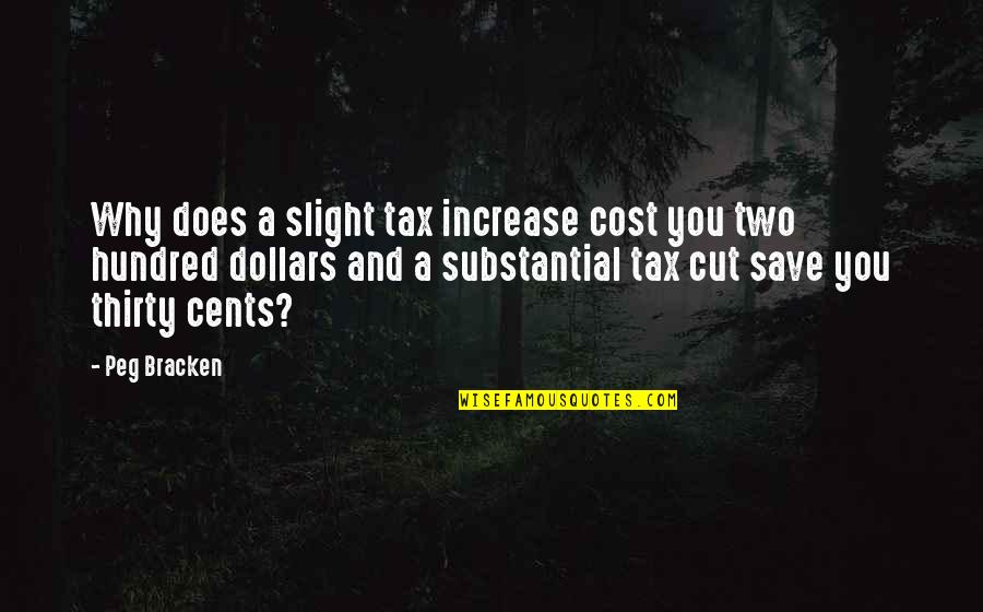 Dollars And Cents Quotes By Peg Bracken: Why does a slight tax increase cost you
