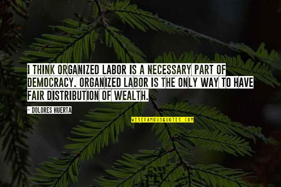 Dolores O'riordan Quotes By Dolores Huerta: I think organized labor is a necessary part